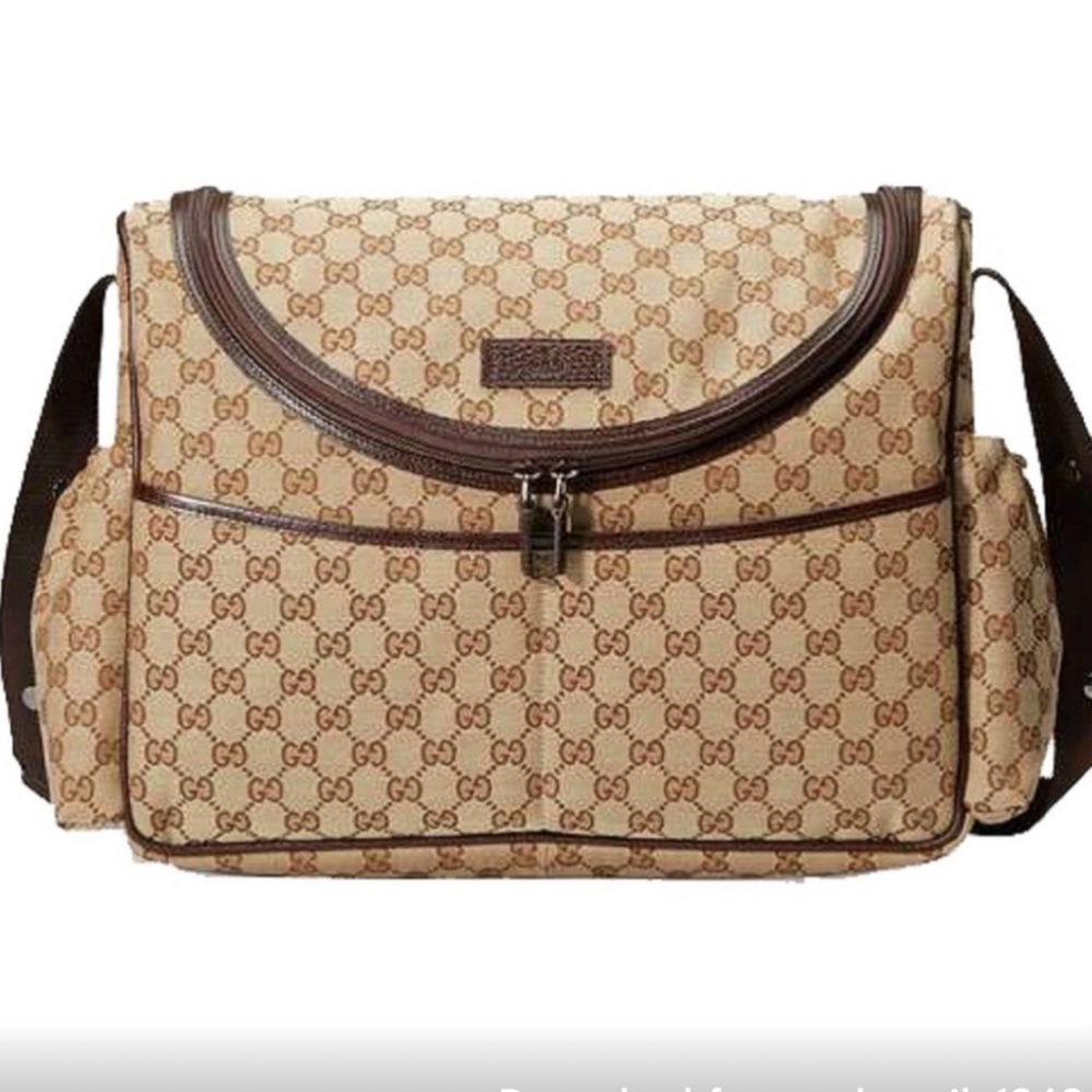 GUCCI Monogram GG Large Diaper Bag 123326